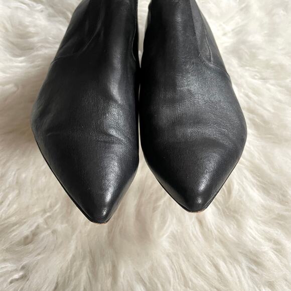 Robert Cleregie Black Leather Sock Ankle Pili Boots Booties Pointy Toe sz 38 - Picture 6 of 13